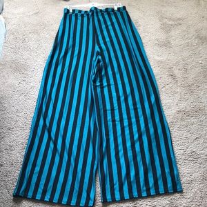 BooHoo Plus Size Striped Wise Leg Trouser